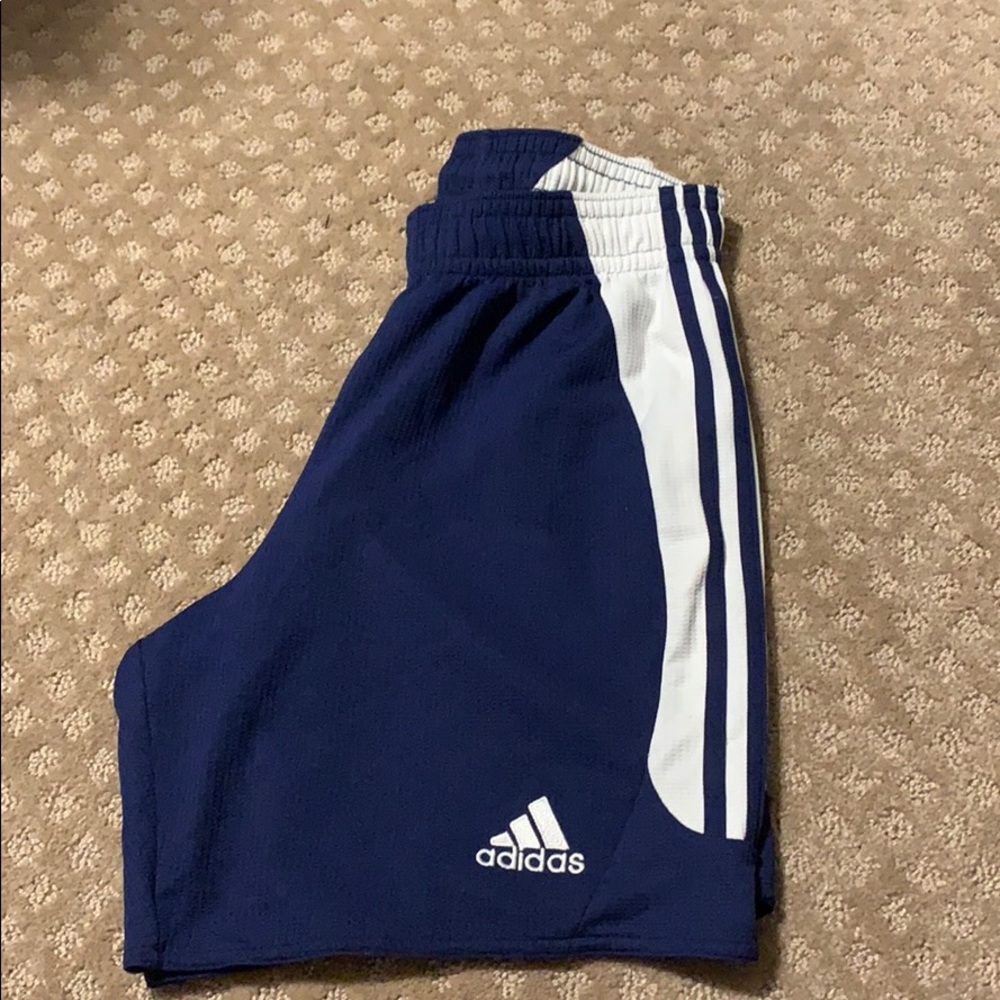 Adidas Navy/White Soccer Shorts